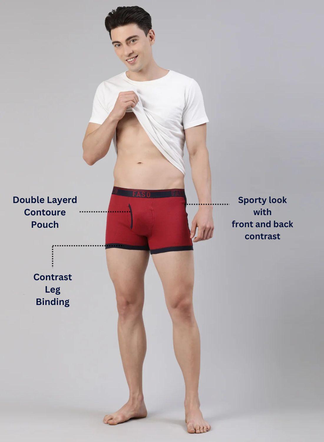 Faso Men's Premium Cotton Trunk