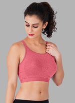 Faso Women's Cotton Sports Bra With Strap