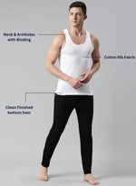 Faso Men's White Cotton Comfort Vest (Pack of 2)