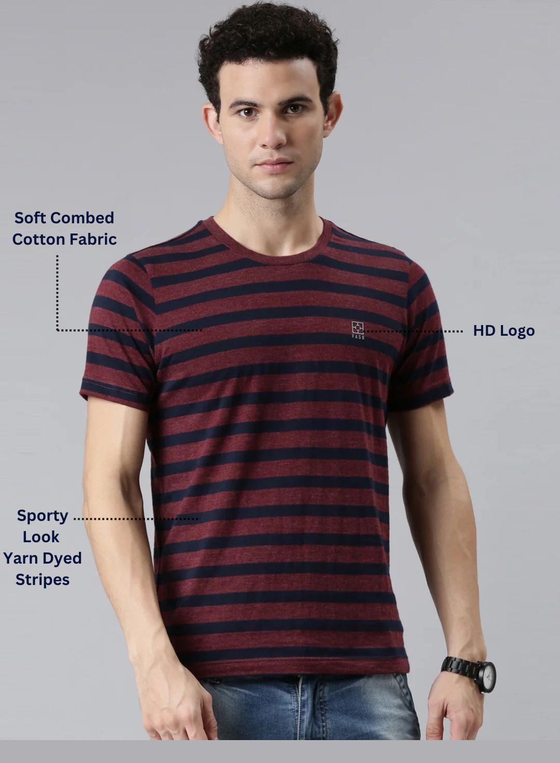 FASO Men’s Yarn Dyed Cotton T-Shirt