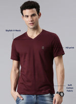 FASO Men’s Soft Cotton V-Neck T-Shirt