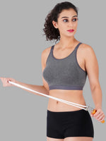 Faso Women's Cotton Sports Bra With Strap