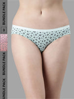 Faso Women's Cotton Outer Elastic Bikini (Pack of 3)