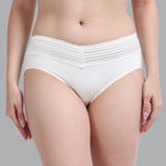 FASO Women’s Cotton Blend Lace Hipster Panties Pack of 3