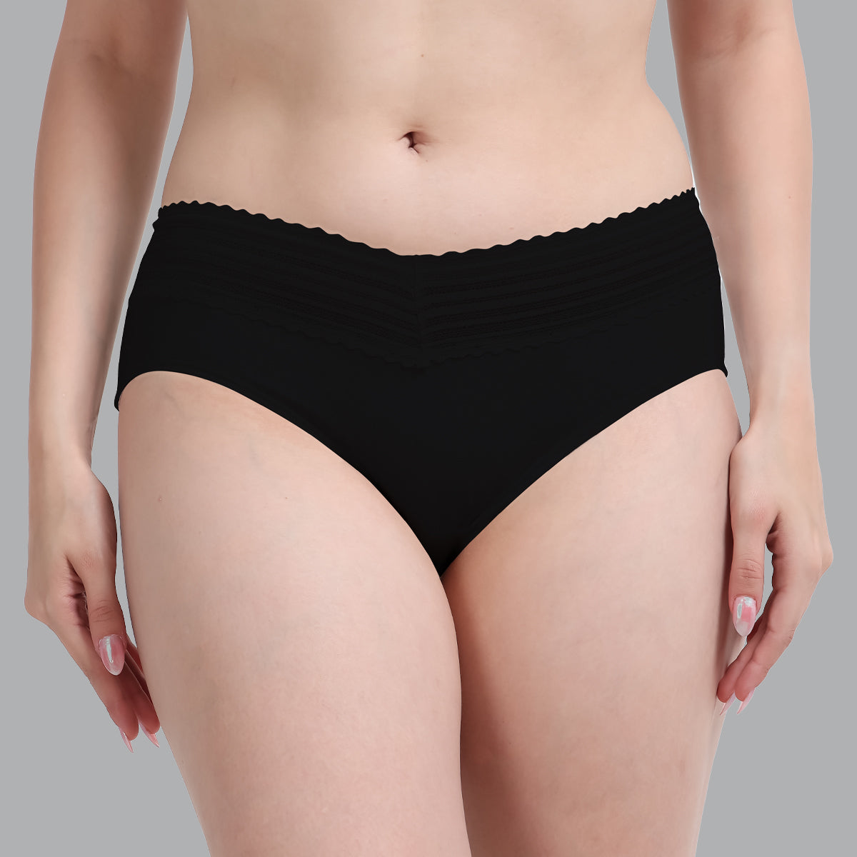 FASO Women’s Cotton Blend Lace Hipster Panties Pack of 3