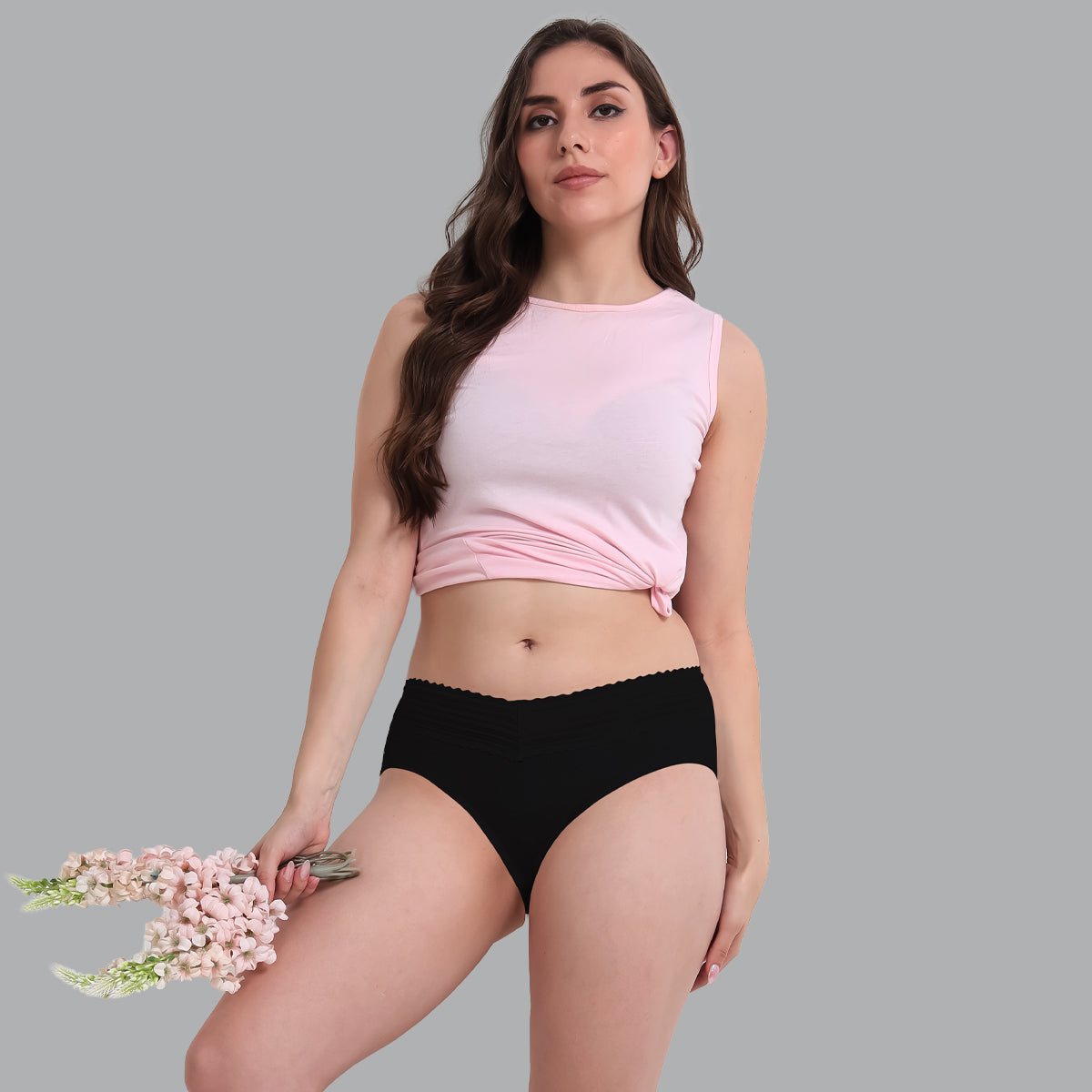 FASO Women’s Cotton Blend Lace Hipster Panties Pack of 3