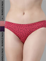 Faso Women's Cotton Inner Elastic Bikini (Pack of 3)