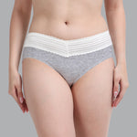 FASO Women’s Cotton Blend Lace Hipster Panties Pack of 3