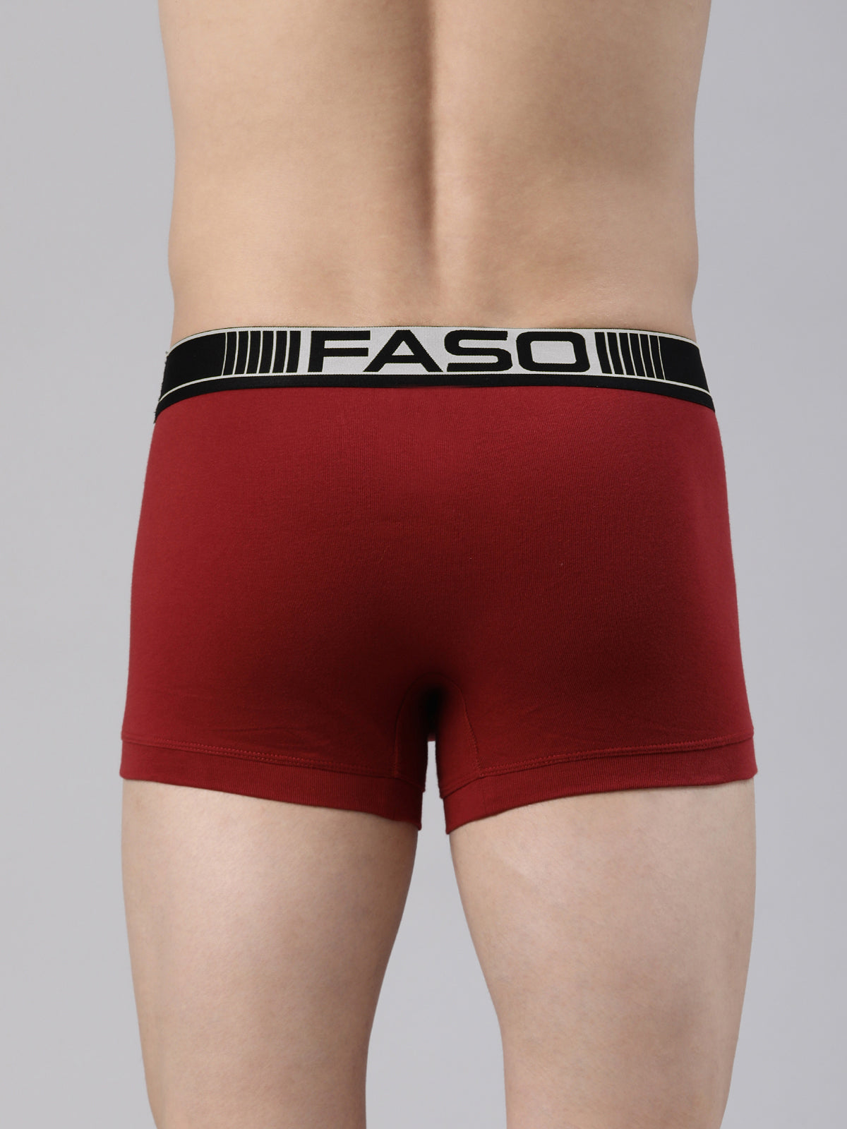 Faso Men's Cotton Neon Outer Elastic Trunk (Pack of 2)