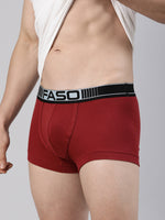 Faso Men's Cotton Neon Outer Elastic Trunk (Pack of 2)