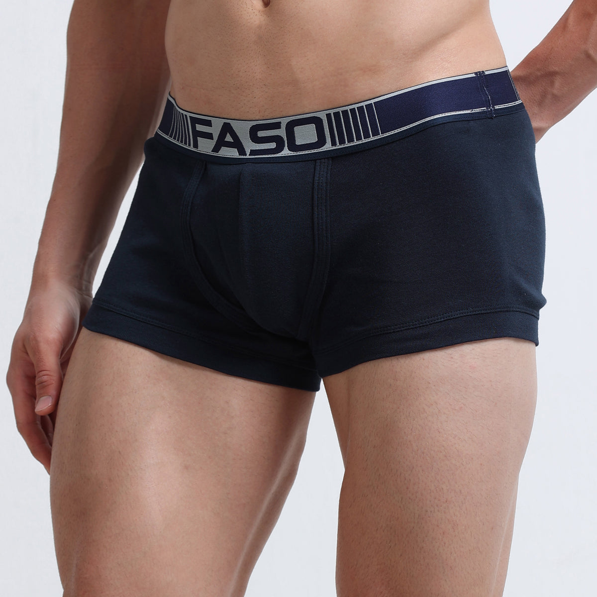 Faso Men's Cotton Neon Outer Elastic Trunk (Pack of 2)