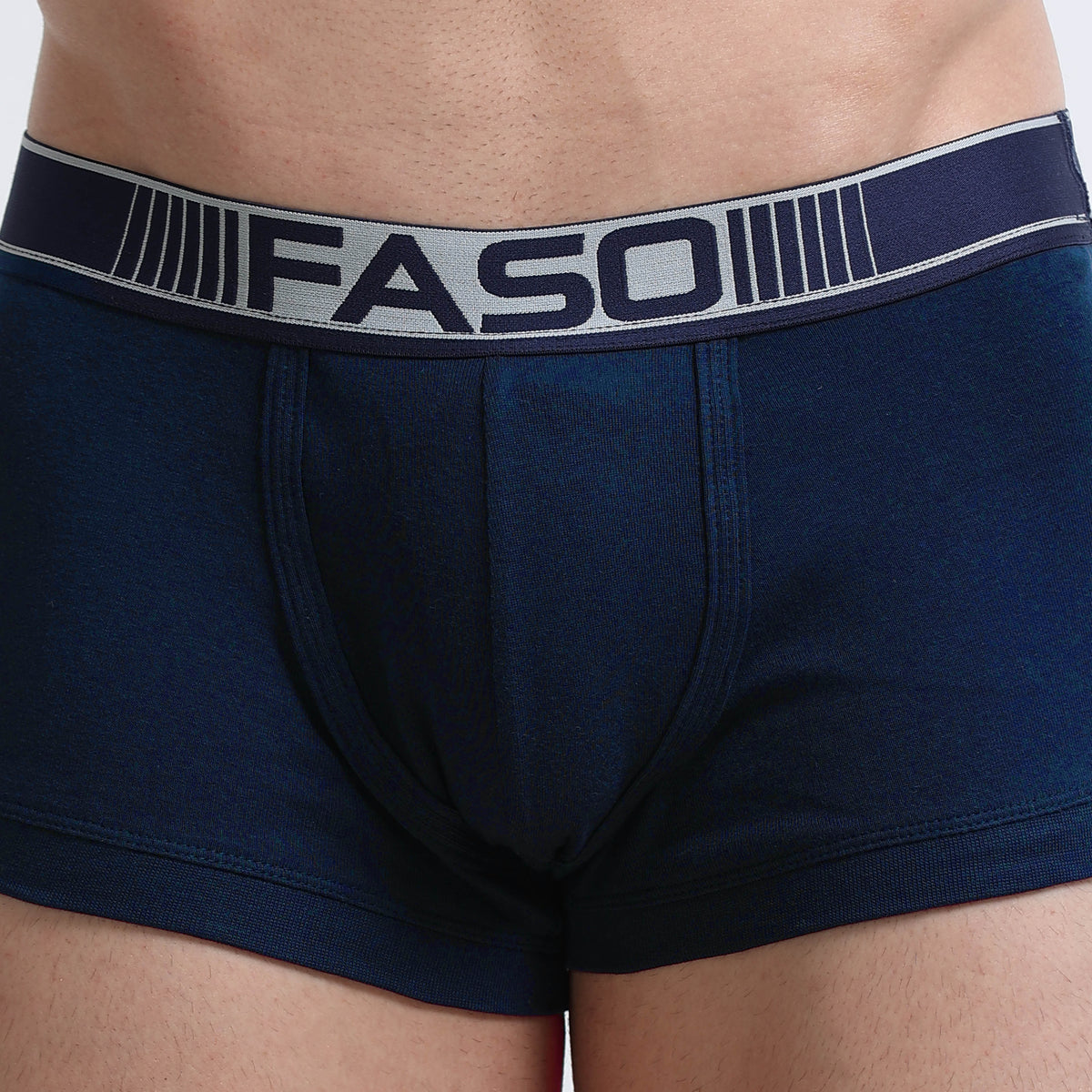 Faso Men's Cotton Neon Outer Elastic Trunk (Pack of 2)