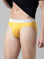 Faso Men's Cotton Metallic Elastic Brief