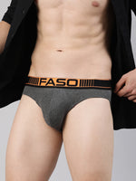Faso Men's Cotton Neon Outer Elastic Brief (Pack of 2)