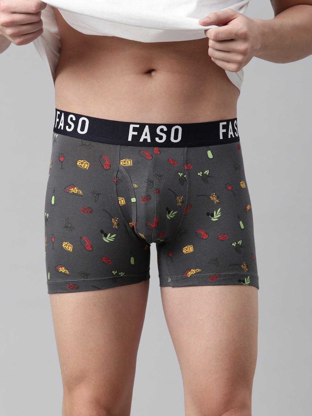 Faso Men's Cotton Printed Trunk
