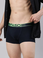 Faso Men's Cotton Neon Outer Elastic Trunk (Pack of 2)