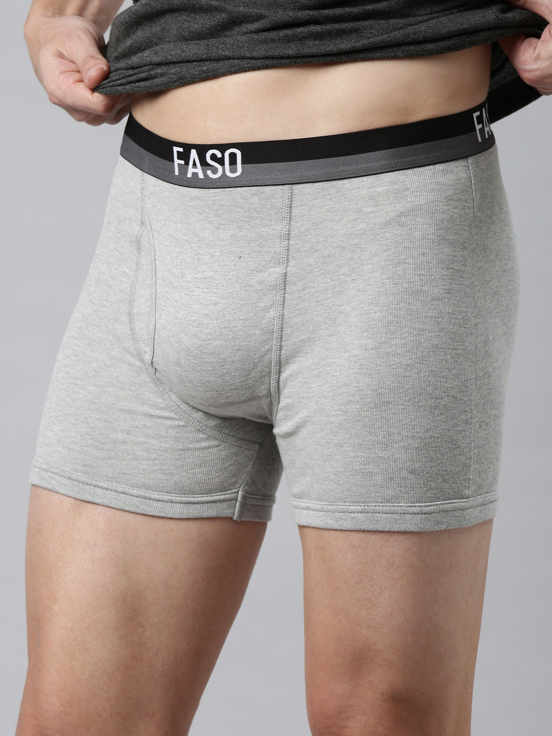 Faso Men's Cotton Outer Elastic Trunk (Pack of 2)