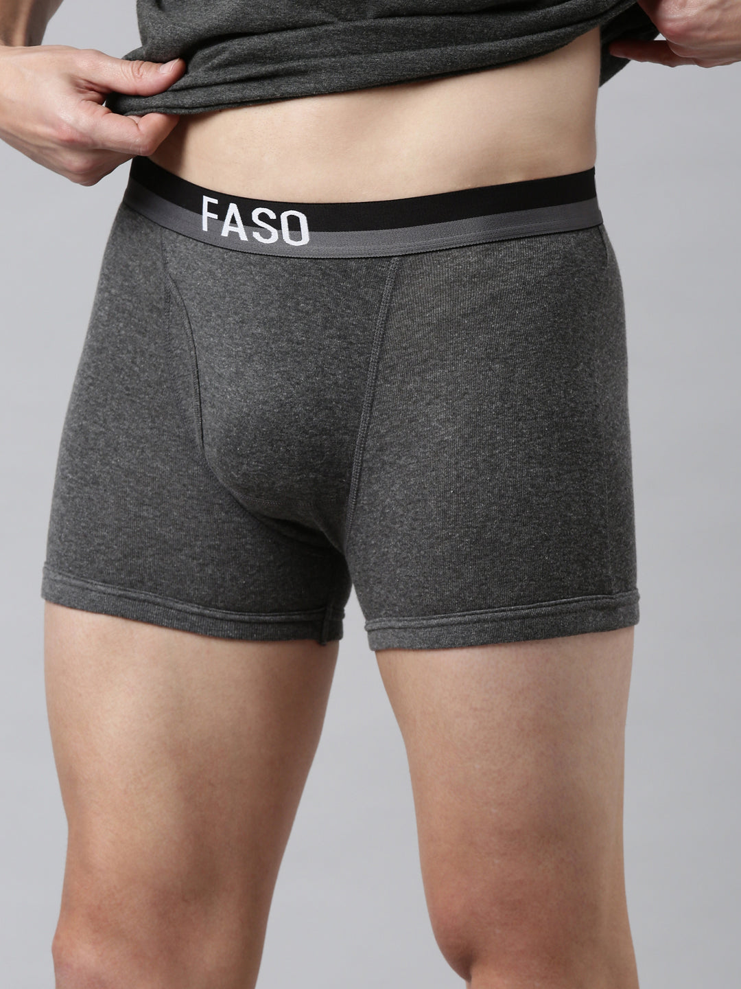 Faso Men's Cotton Outer Elastic Trunk (Pack of 2)
