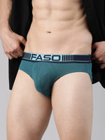 Faso Men's Cotton Neon Outer Elastic Brief (Pack of 2)