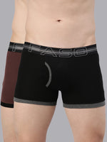 Faso Men's Cotton Contrast Binding Trunk (Pack of 2)
