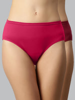 Faso Women's Cotton Inner Elastic Hipster (Pack of 2)