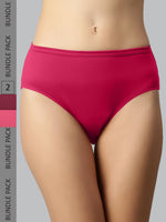 Faso Women's Cotton Inner Elastic Hipster (Pack of 2)