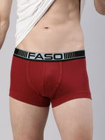 Faso Men's Cotton Neon Outer Elastic Trunk (Pack of 2)