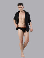 Faso Men's Cotton Neon Outer Elastic Brief (Pack of 2)