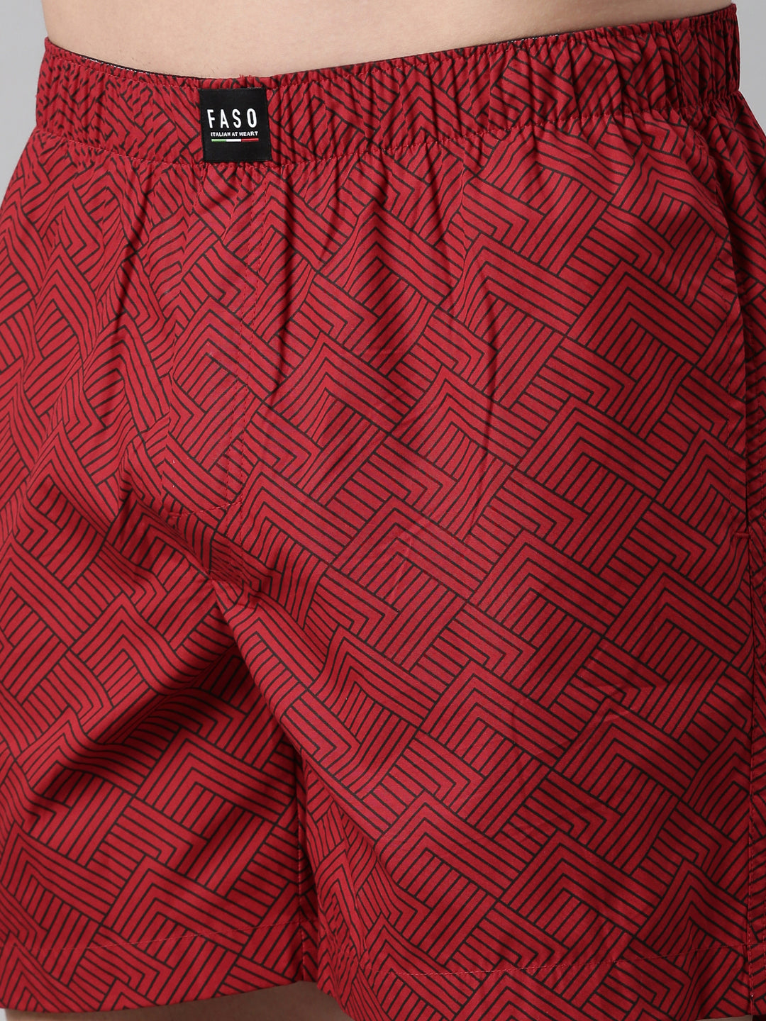 Faso Men's Cotton Printed Woven Boxer Shorts