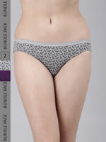 Faso Women's Cotton Outer Elastic Bikini (Pack of 2)