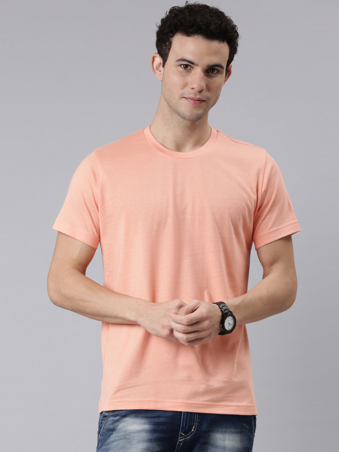 FASO Men’s Cotton Crew Neck Casual T-Shirt