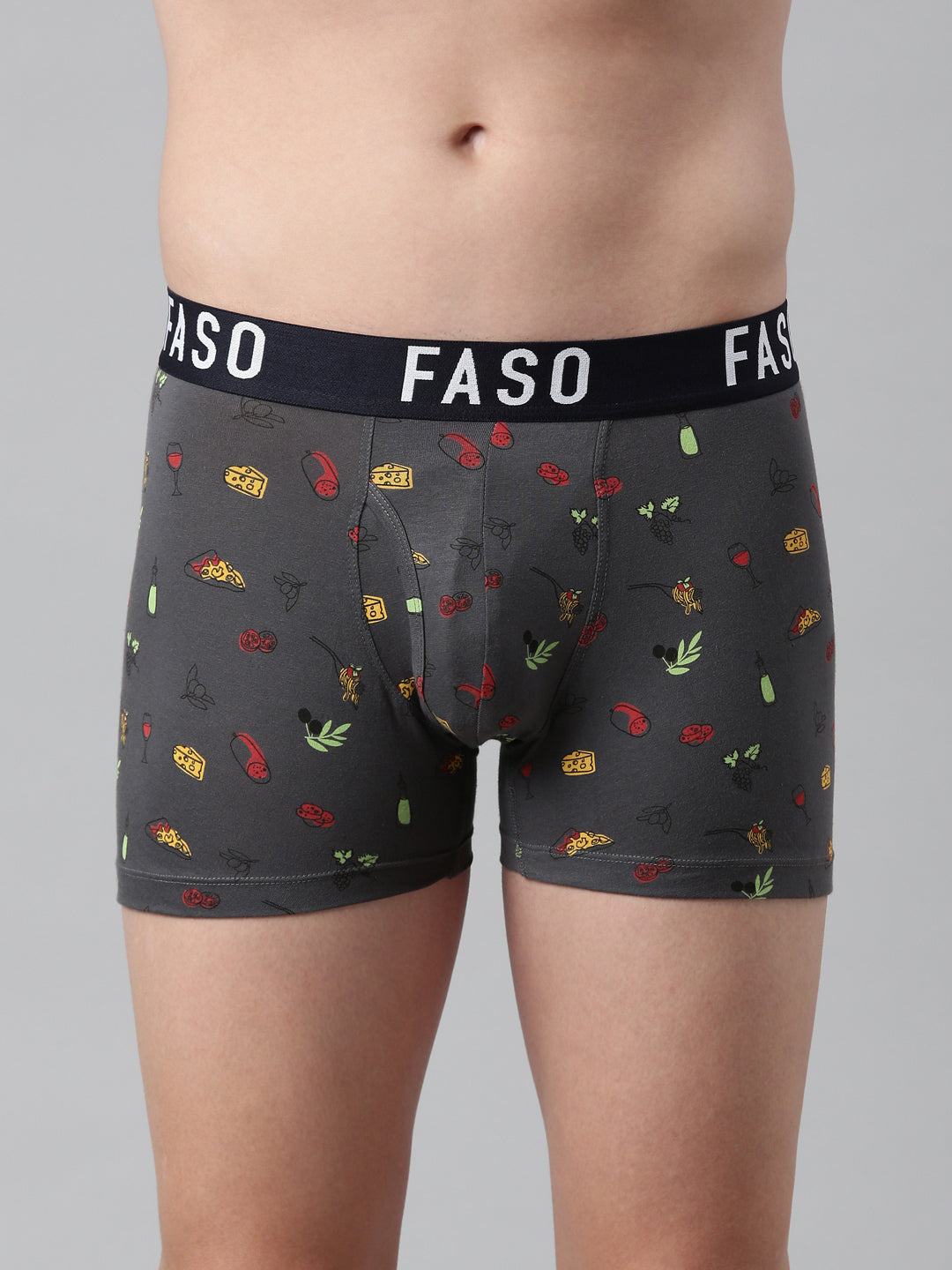 Faso Men's Cotton Printed Trunk
