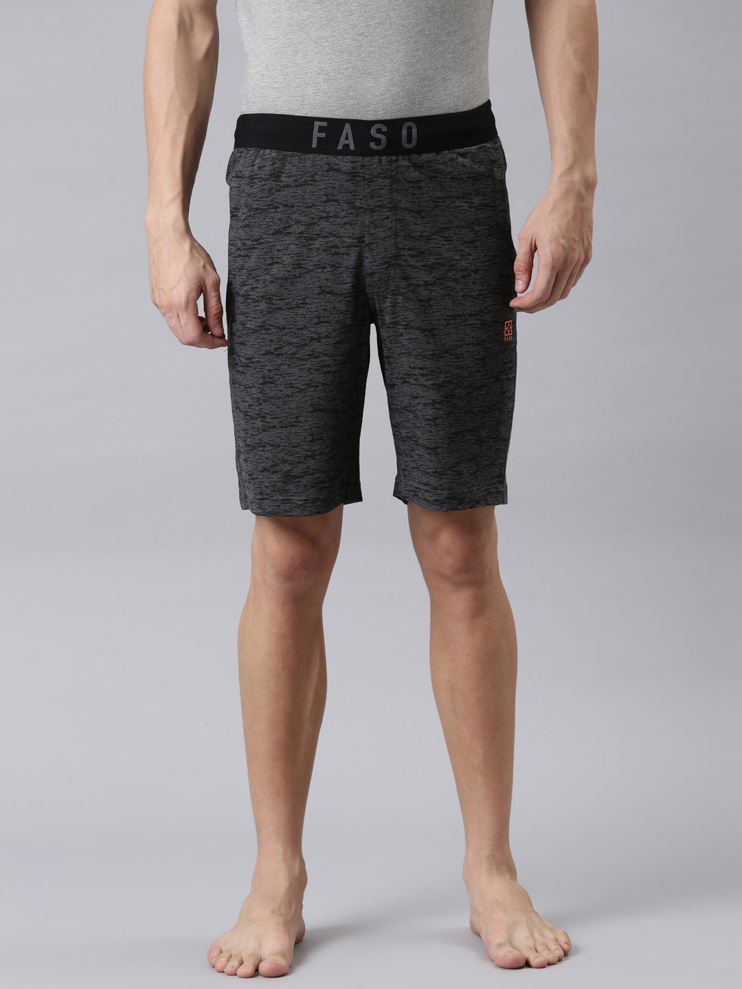 Faso Men's Cotton Elastic Track Shorts