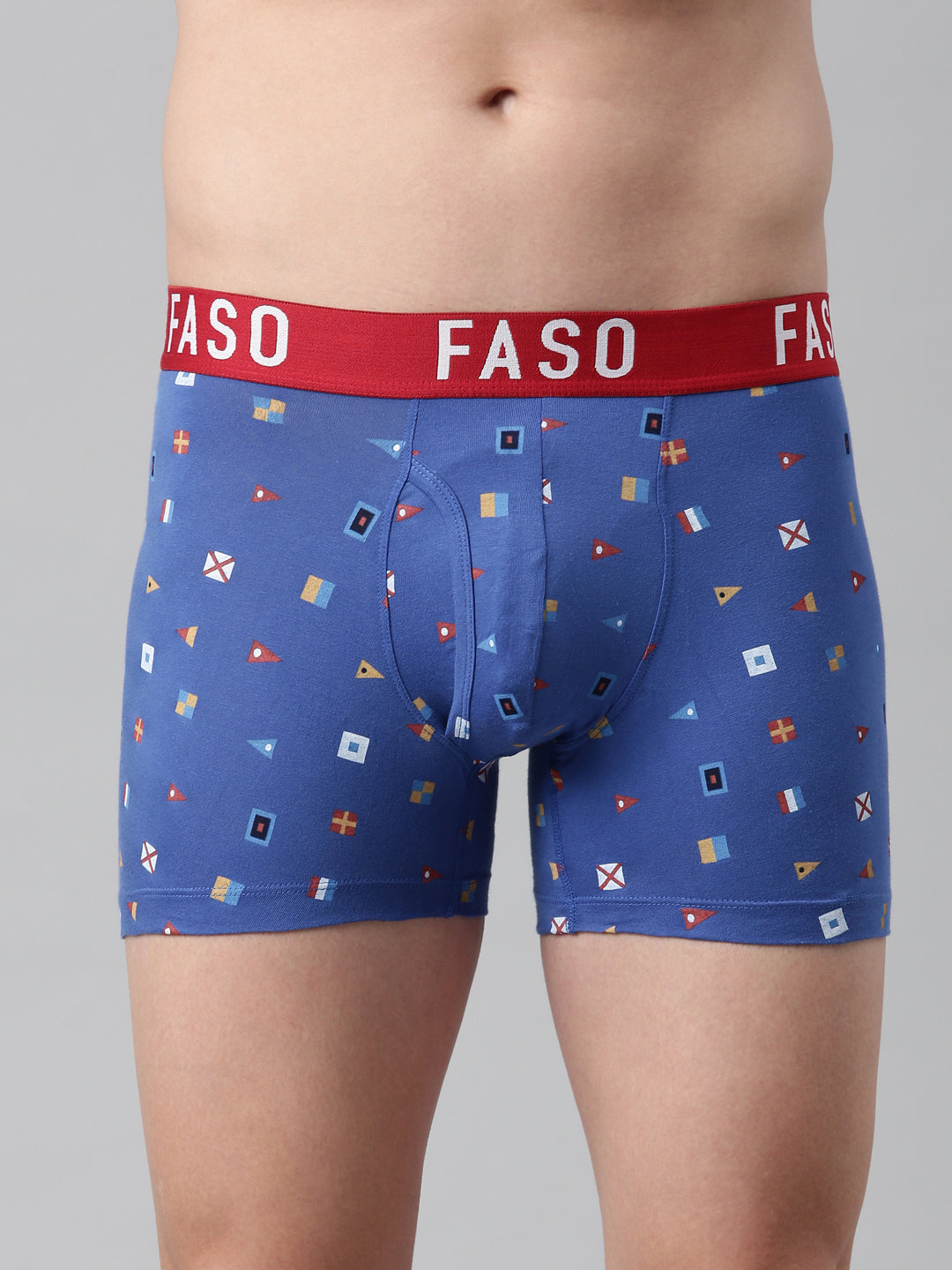 Faso Men's Cotton Printed Trunk