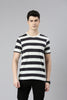 FASO Men’s Yarn Dyed Big Stripe Casual Cotton T-Shirt