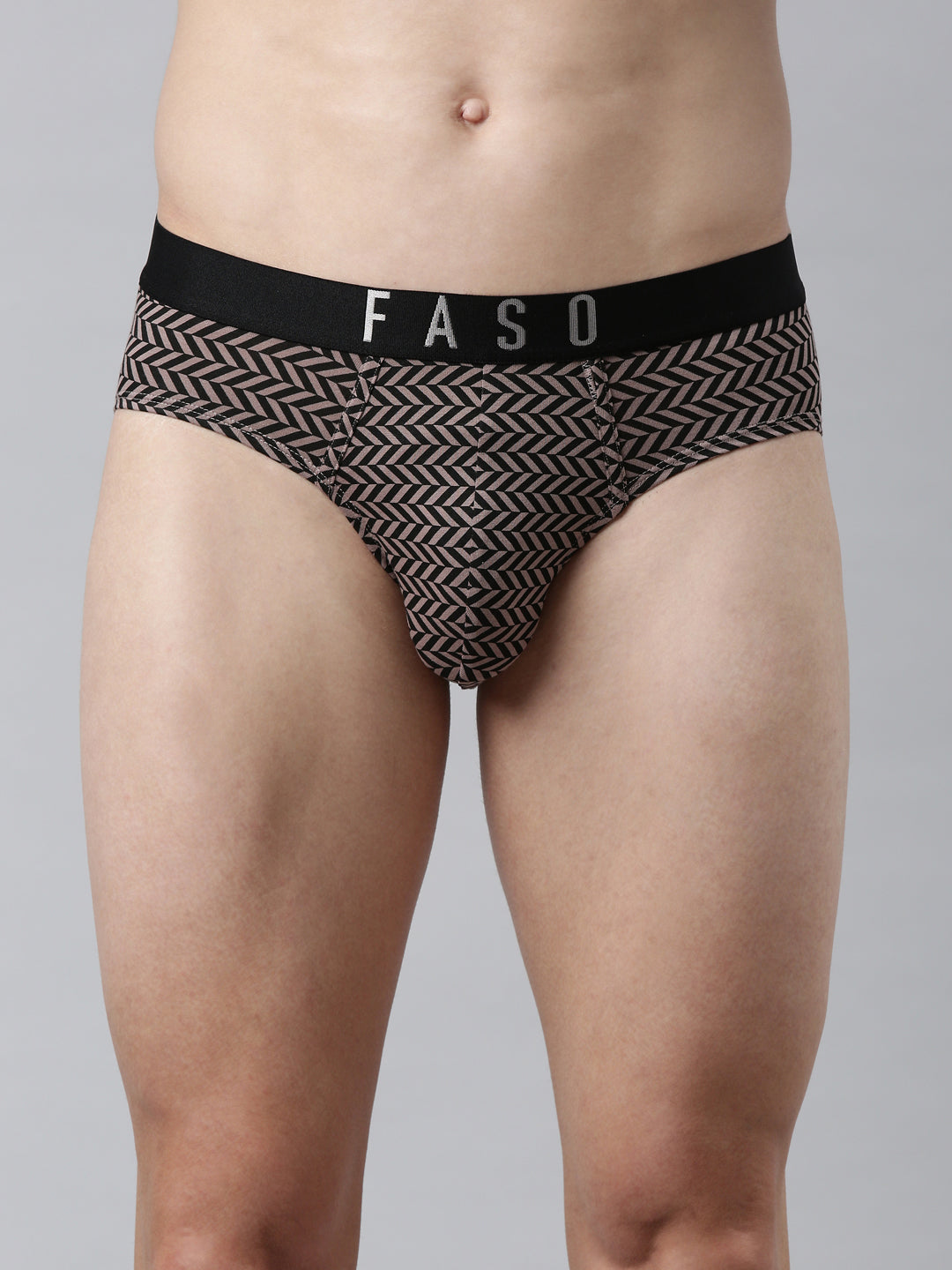 Faso Men's Printed Cotton Stretchable Brief