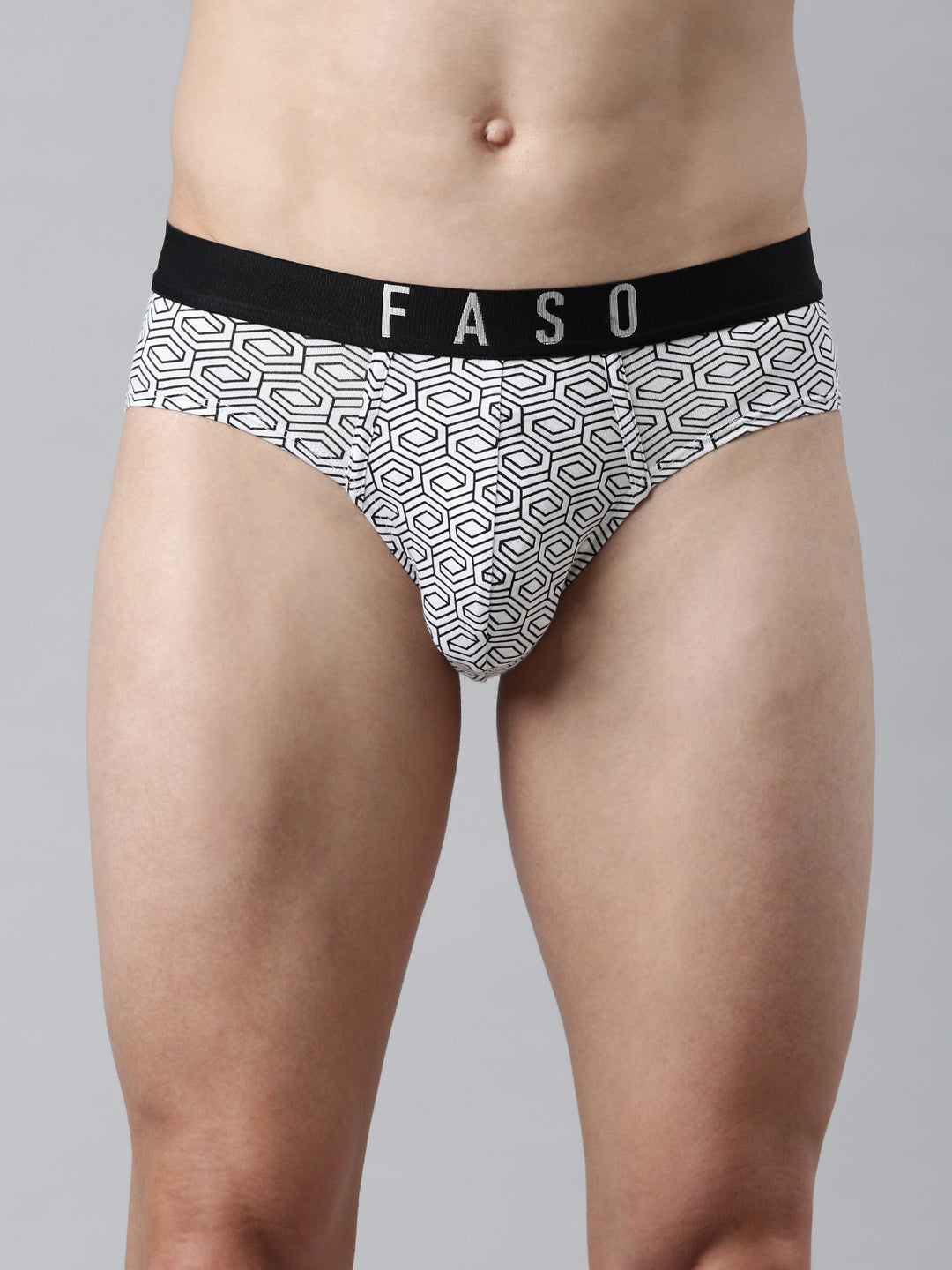 Faso Men's Printed Cotton Stretchable Brief