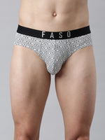 Faso Men's Printed Cotton Stretchable Brief