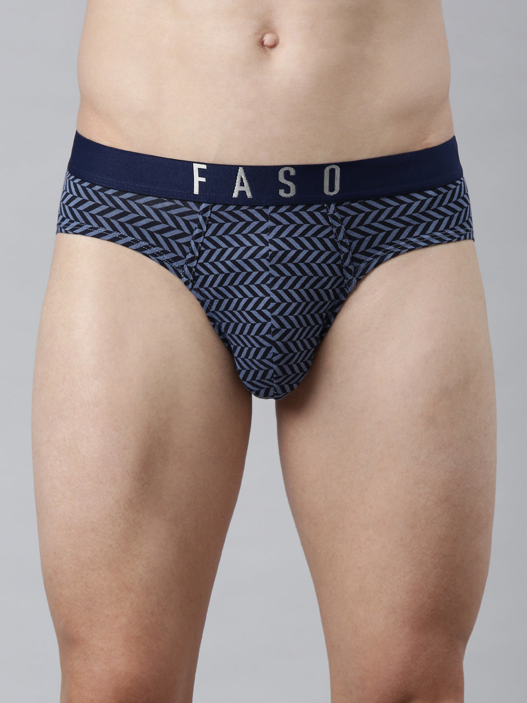 Faso Men's Printed Cotton Stretchable Brief