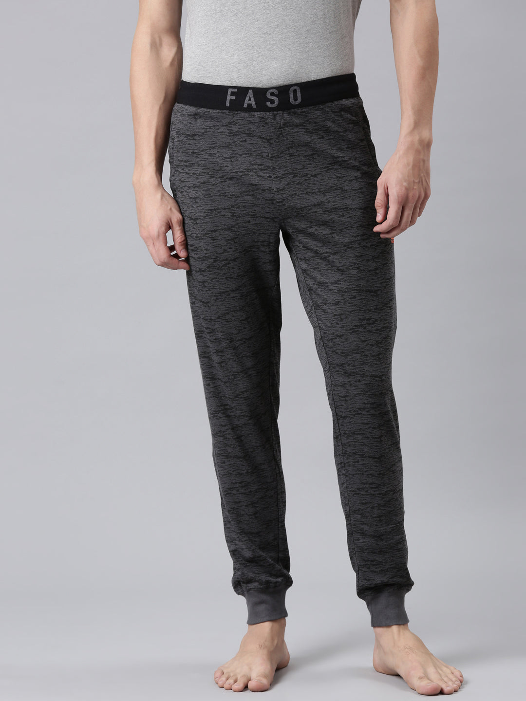 Faso Men's Premium Cotton Outer Elastic Jogger