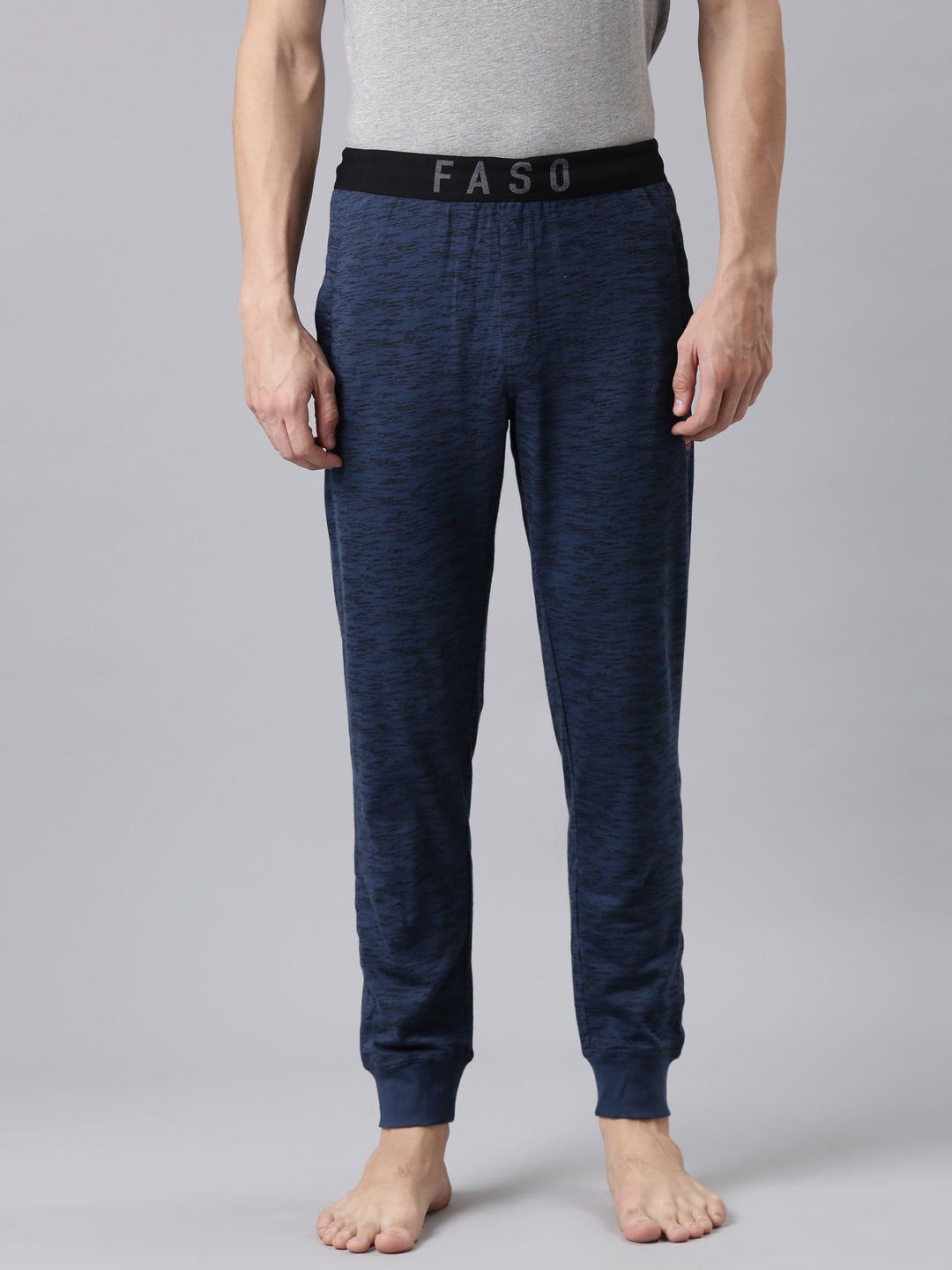 Faso Men's Premium Cotton Outer Elastic Jogger