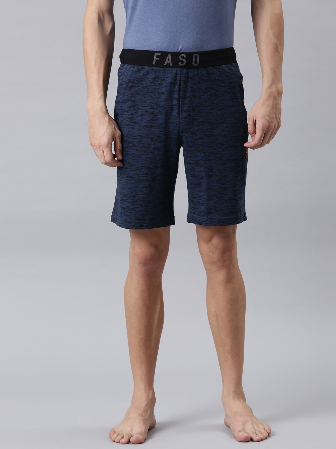 Faso Men's Cotton Elastic Track Shorts