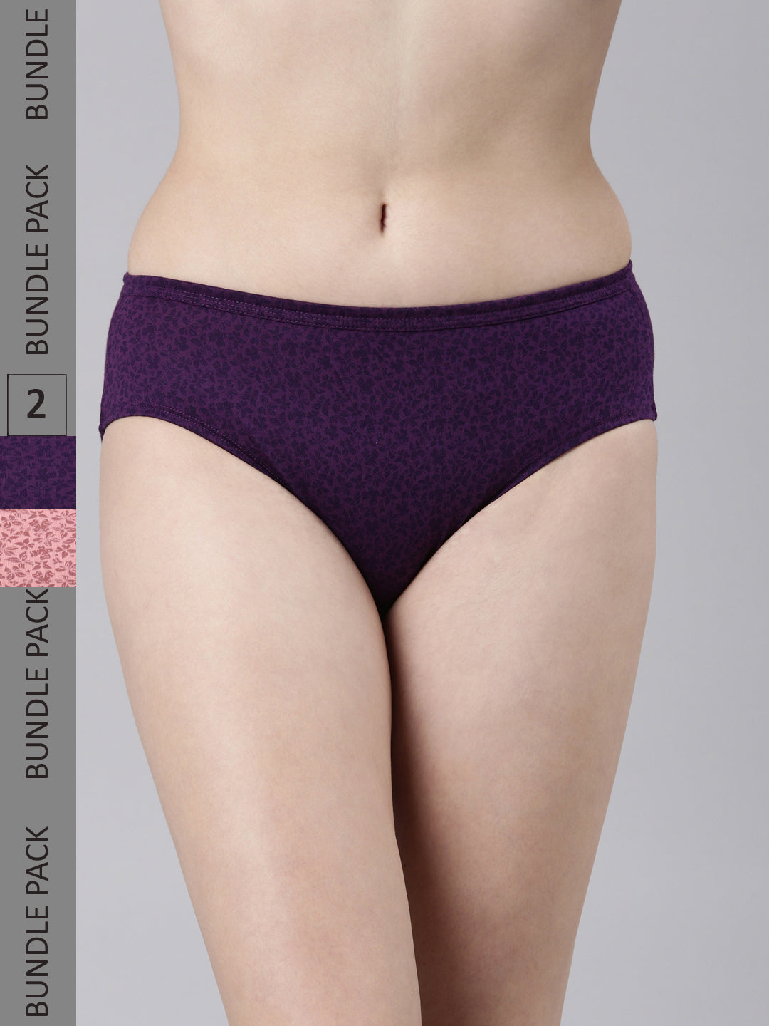 Faso Women's Cotton Inner Elastic Hipster (Pack of 2)