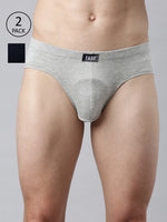Faso Men's Cotton Inner Elastic Brief (Pack of 2)