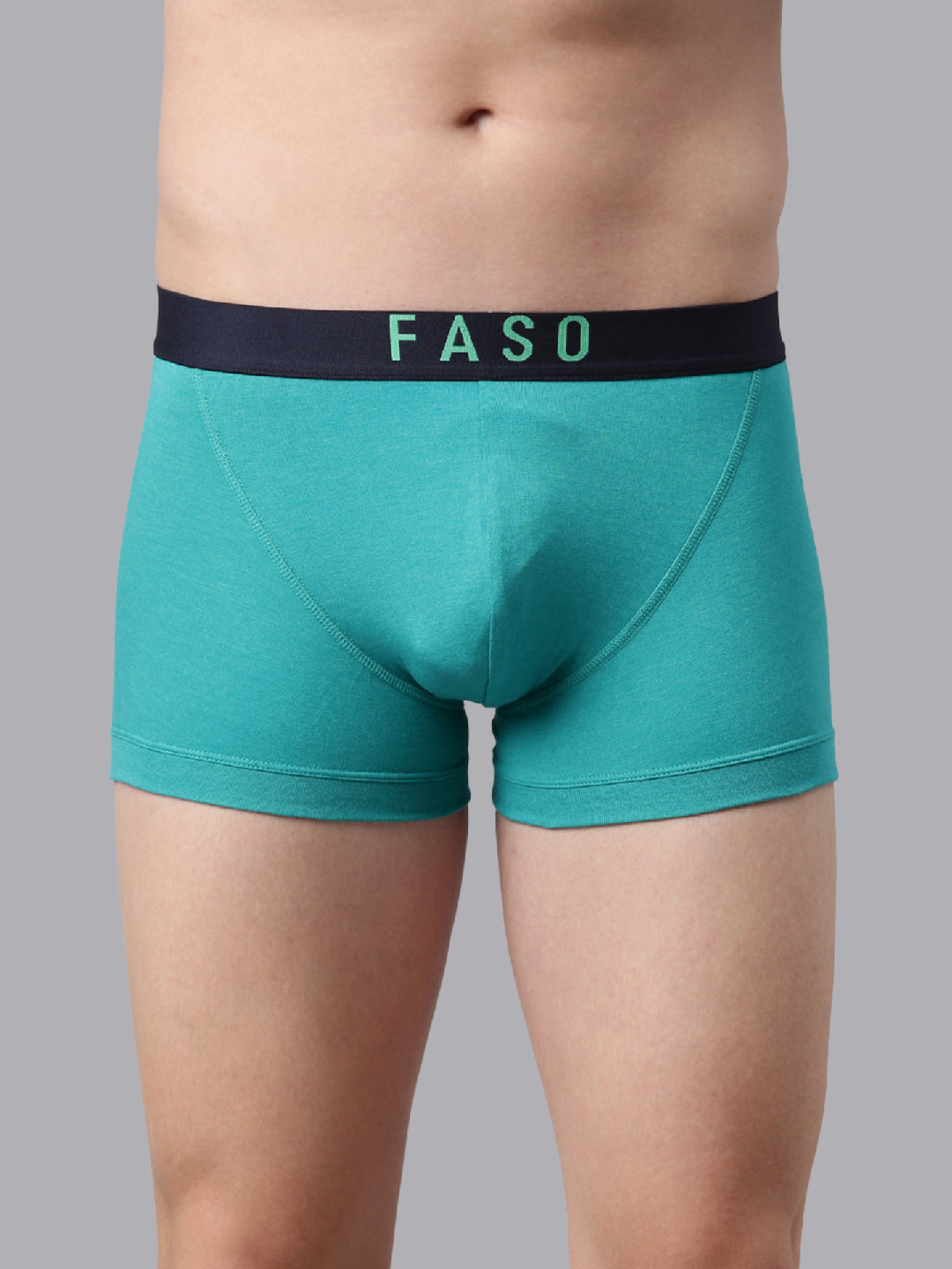 Faso Men's Cotton V-Front Shaped Stretchable Trunk