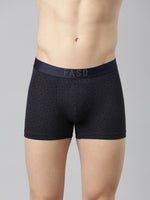 Faso Men's Cotton Outer Elastic All Over Print Trunk