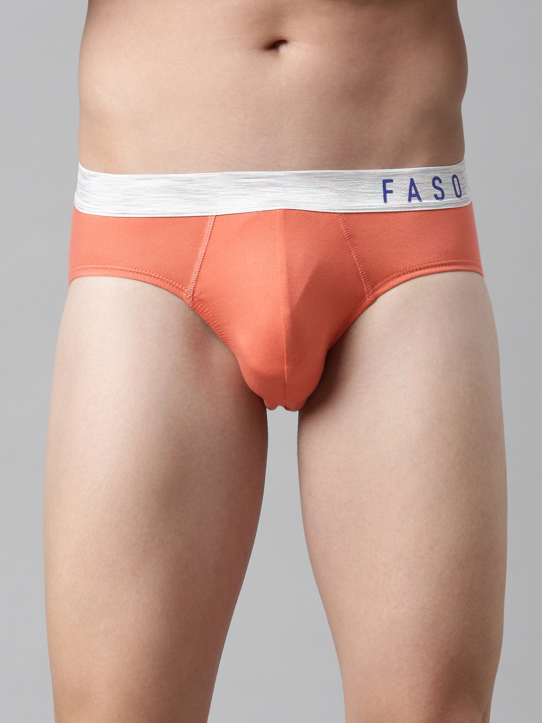 Faso Men's Cotton Metallic Elastic Brief