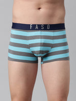 Faso Men's Cotton Yarn Dyed Striped Trunk