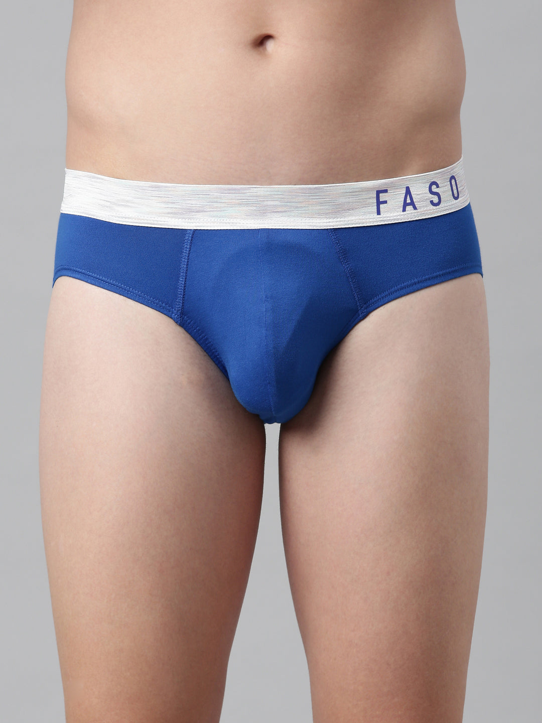 Faso Men's Cotton Metallic Elastic Brief