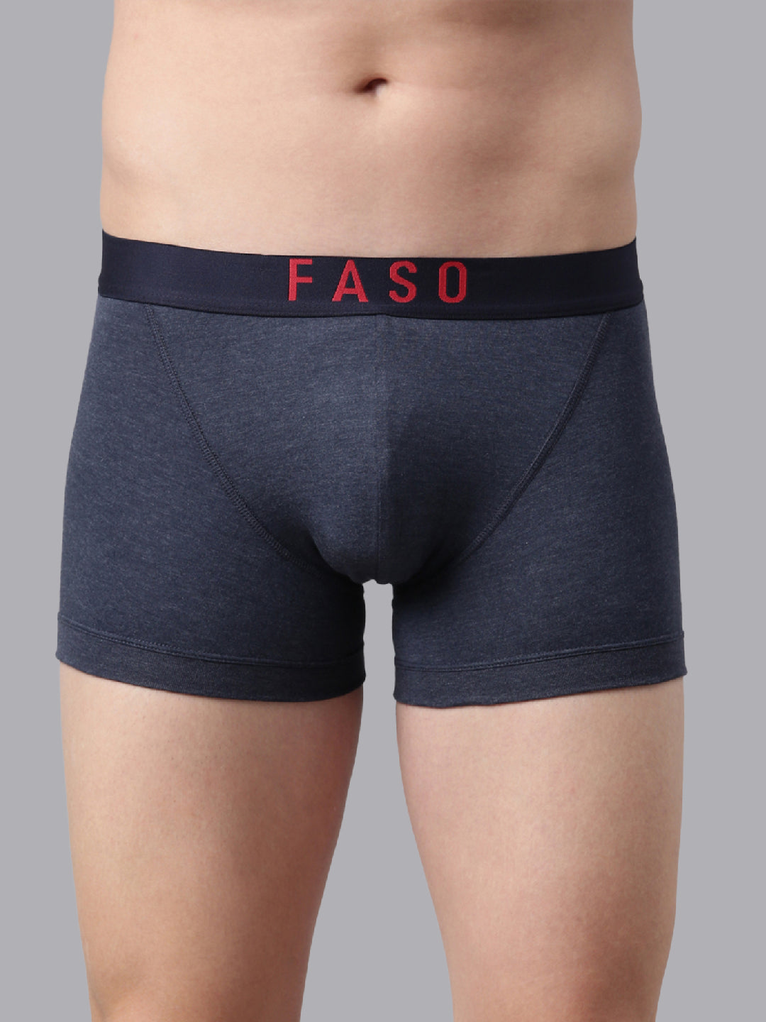 Faso Men's Cotton V-Front Shaped Stretchable Trunk